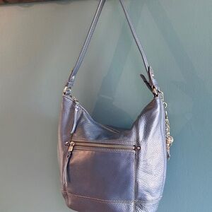 THE SAK  Sequoia Leather Hobo | Navy | Like New | Signature Charm